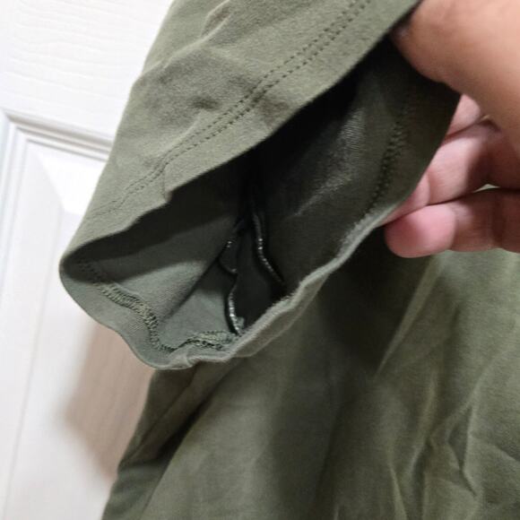 Chico’s Olive Knit Top L Side Tie - Picture 5 of 10